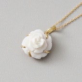 La mascotte cameo collection/立体バラシェルカメオペンダントトップ